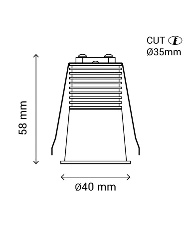 Empotrable Dotfix 105042 Sulion