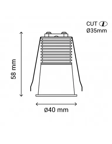 Empotrable Dotfix 105046 Sulion