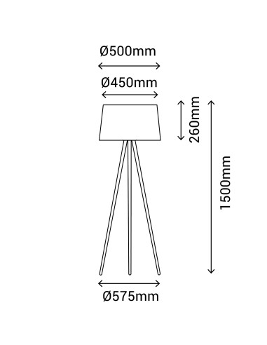 Lampara De Pie Ona Wood 1002652 Sulion