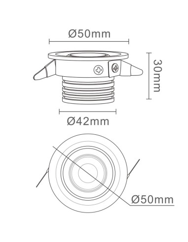 Foco Empotrable Neptuno 7451 Mantra