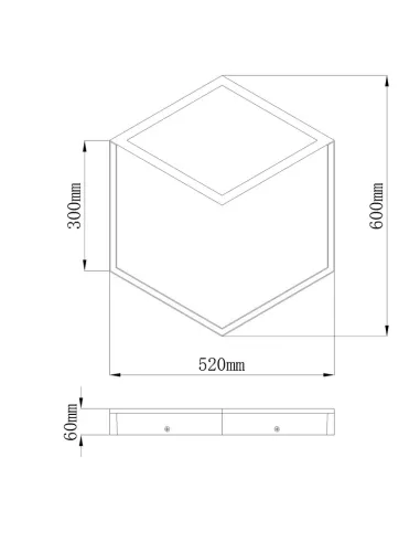 Plafon Aplique Kubick 7763 Mantra