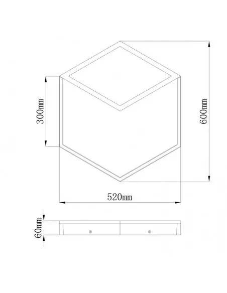 Plafon Aplique Kubick 7763 Mantra