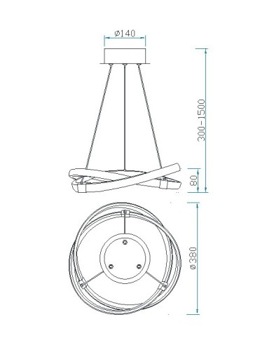 Lampara Infinity Plata Cromo 5384 Mantra