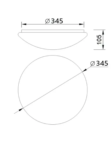 Plafon Zero E27 5411 Mantra