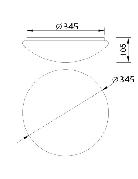Plafon Zero E27 5411 Mantra