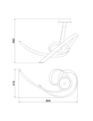 Plafon Armonia Titanio 6791 Mantra