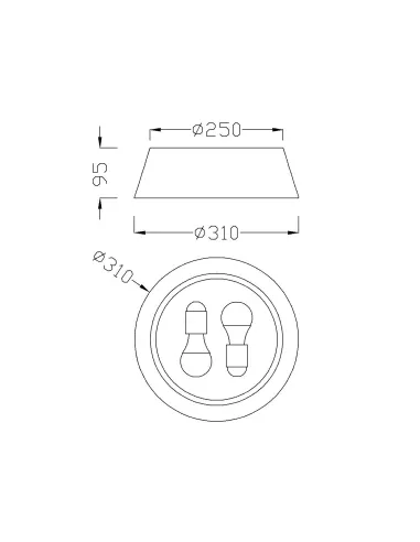 Plafon Nordica Blanco Plafon 4960E Mantra
