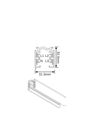 Carril Trifasico Xts42003 Mantra