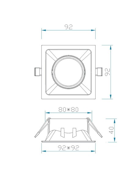 Foco Empotrable Comfort Gu10 C0165 Mantra