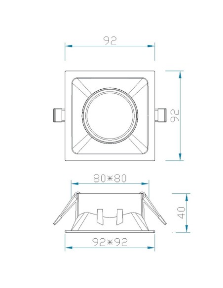 Foco Empotrable Comfort Gu10 C0163 Mantra