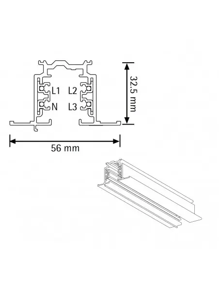 Carril Trifasico Xtsf42003 Mantra