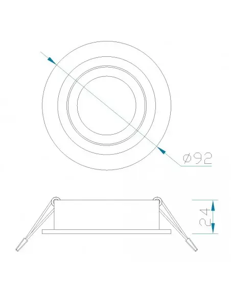 Foco Empotrable Basico Gu10 C0005 Mantra