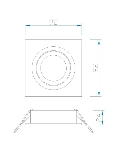 Foco Empotrable Basico Gu10 C0002 Mantra