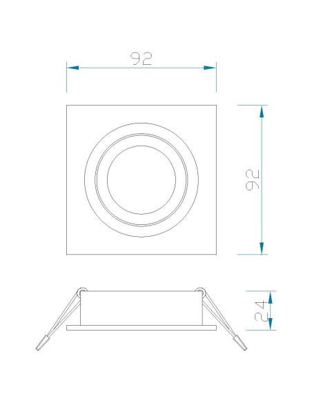 Foco Empotrable Basico Gu10 C0002 Mantra