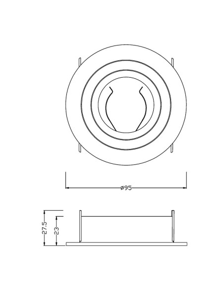 Foco Empotrable Basico Gu10 7741 Mantra