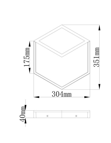 Plafon Aplique Kubick 7593 Mantra