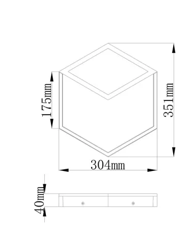 Plafon Aplique Kubick 7591 Mantra