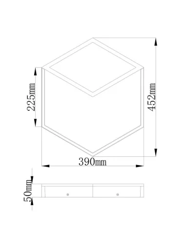 Plafon Aplique Kubick 7597 Mantra