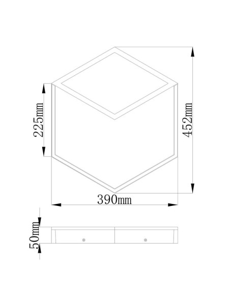 Plafon Aplique Kubick 7597 Mantra