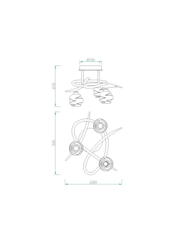 Plafon Loop Cuero 1824 Mantra