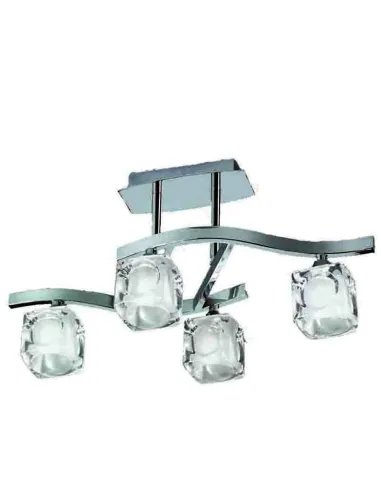 Plafon Cuadrax Cromo Cristal 0957 Mantra