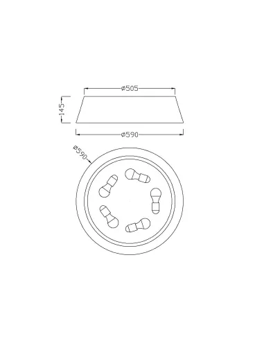Plafon Nordica Blanco Plafon 4962E Mantra