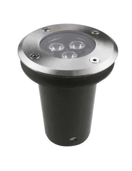 Empotrable suelo exterior RINGO PX-0123-INO 3x LED 2.7W 420 lm pulido negro, Empotrables exterior