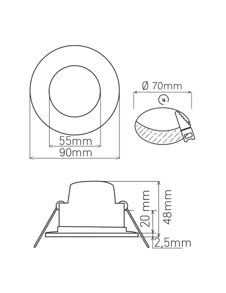 Downlight A1098X501A Lumit