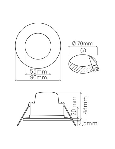 Downlight A1098X501B Lumit