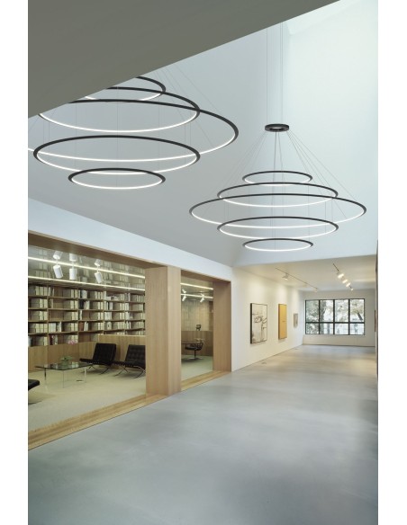 Colgante Circular Inward 5 Rings (Ø600 Ø1200 Ø2000 Ø1200 Ø600) Cd4F-00W9Azdu14 Leds C4