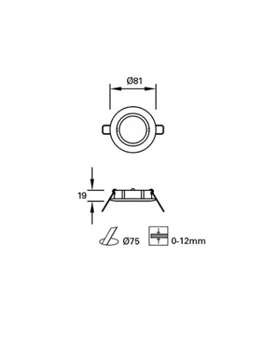 Empotrable techo exterior SOUND PLUS TC-0141-BLA 1x GU5.3 blanco mate, Lámparas modernas