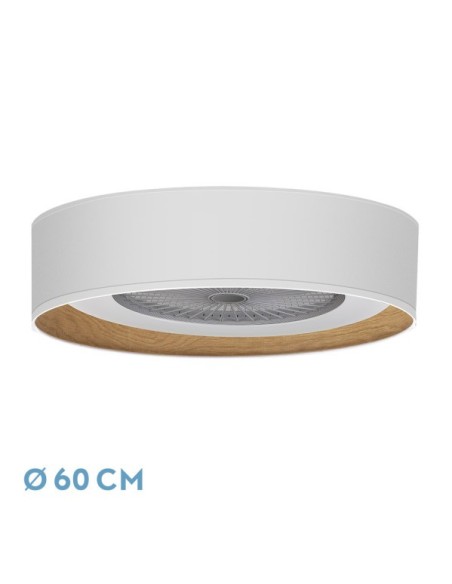 Ventilador Tania 188391501 Fabrilamp Madera Clara Blanco