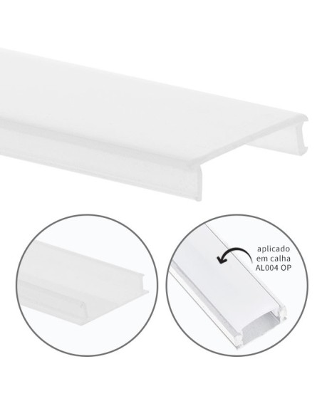 Difusor para perfil de aluminio AL004 Surface Profile Interlusa AL004 DIF OP