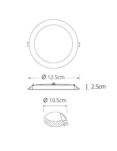 Downlight empotrable Intego 2.0 Pc Techtouch 2026301