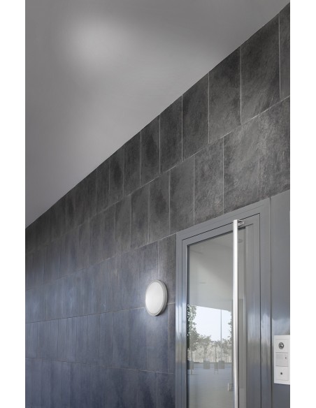Plafón exterior BASIC ALUMINIUM 15-9835-34-M1 LEDS-C4 1xE27 gris diam 26cm IP65, Plafones exterior