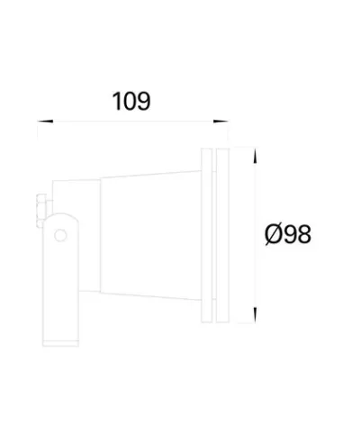 Proyector exterior POST PX-1400-GRI 1x GU10 gris, Proyectores exterior