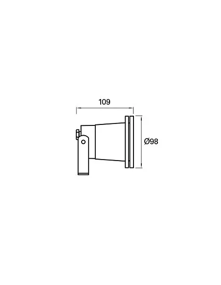 Proyector exterior POST PX-1400-NEG 1x GU10 negro, Proyectores exterior