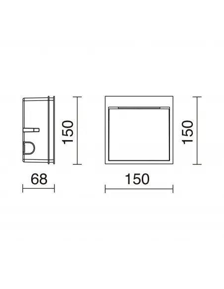 Empotrable de pared Dain 929A-L3109B-02 Cristher
