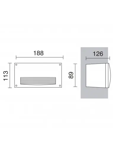 Empotrable de pared Devon 084I-G31X1A-02 Dopo