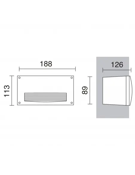 Empotrable de pared Devon 084I-G31X1A-02 Dopo