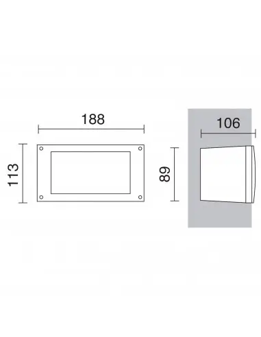 Empotrable de pared Devon 084G-G31X1A-01 Dopo