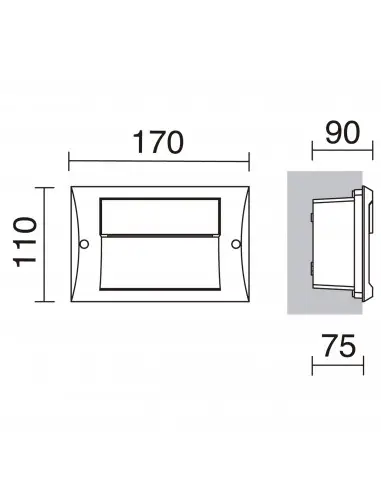 Empotrable de pared Lara 854B-L0104A-04 Dopo