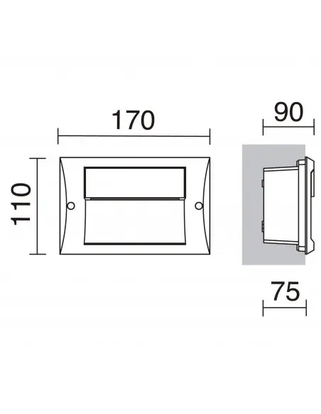 Empotrable de pared Lara 854B-L0104A-04 Dopo