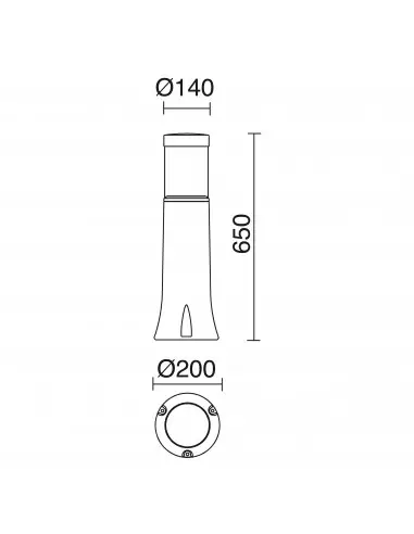 Baliza Mirco 669B-L0113B-02 Cristher