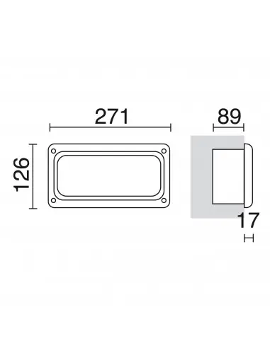 Empotrable de pared Coc 063A-G05X1A-02 Cristher