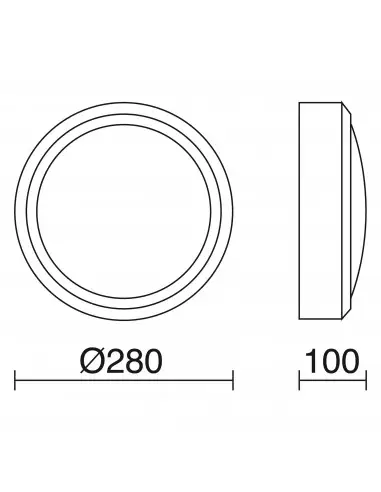 Aplique-plafón Daira 575B-G05X1A-01 Cristher