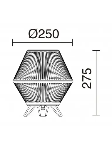Lámpara portátil exterior Nell 857C-L3102L-58 Cristher