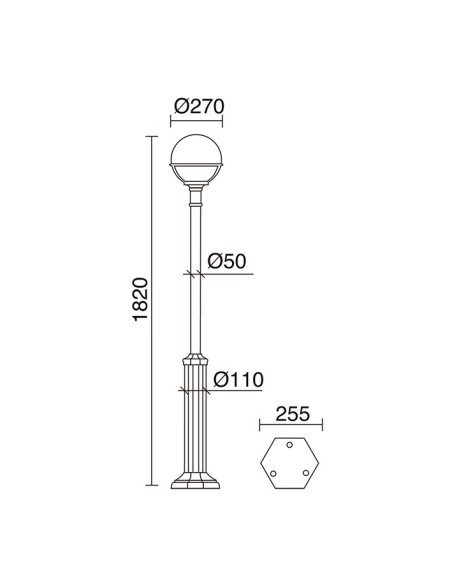 Farola Clic-clac globo 061D-G05X1A-02 Dopo