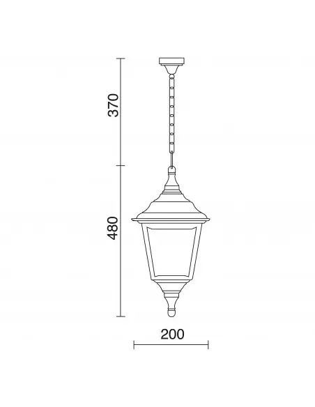 Colgante farol exterior Clic-clac 4 059G-G05X1A-01 Dopo