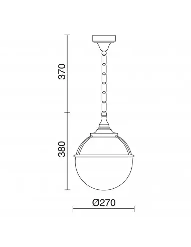 Colgante farol exterior Clic-clac globo 061G-G05X1A-01 Dopo